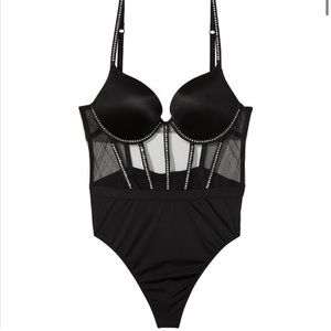 Brand new never worn Victoria secret bodysuit with built in bra and sequence ✨